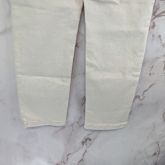 Everlane Jean The Cheeky Straight High Rise Ecru Sandstone Ankle Crop Zip Denim - Picture 9 of 13